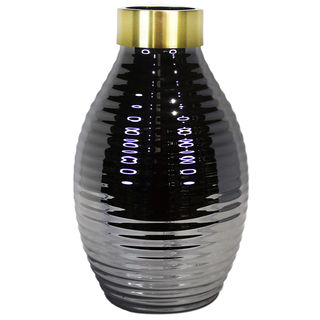 Декаративная ваза из цветного  стекла с золотым напsktybtv 160*160*240